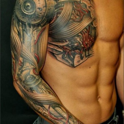 Half Chest Tattoos For Men